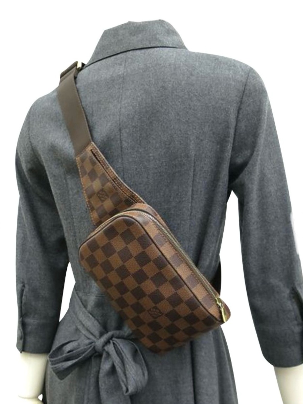 Authentic Louis Vuitton Geronimos crossbody bag N51994 brown unisex bag